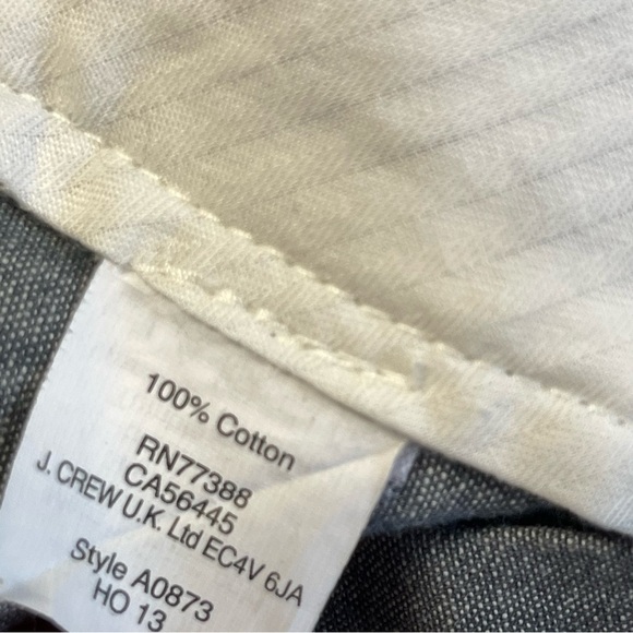 J. Crew Men's Blue Gray Flat Front Shorts - Picture 7 of 7